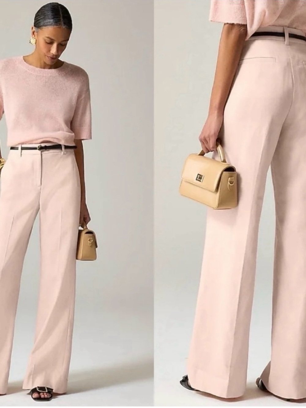 J.Crew Carolina flare pant in stretch linen blend size 4
